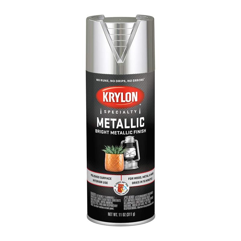 Krylon 1401 Metallic Paint, 11 oz, Bright Silver (Pack of 6)