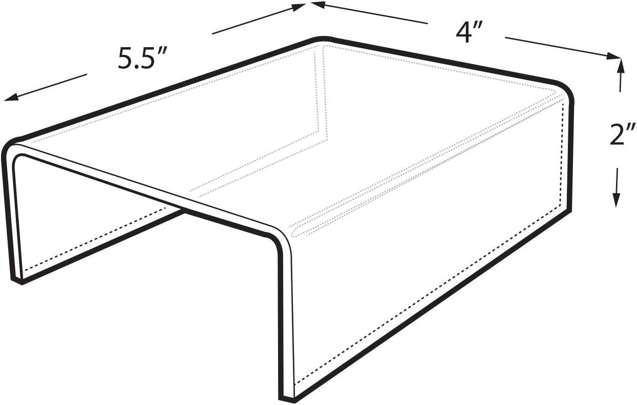 Azar Displays Clear Acrylic Riser Displays (4-Pack)