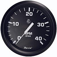 Faria 32803 Euro Tachometer with Mag Pick-Up (4000 RPM) Diesel - 4" , Black