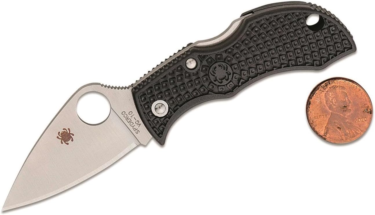 Spyderco Manbug Leaf Folding Pocket Knife with 1.9" VG-10 Steel Blade and FRN Handle - SpyderEdge - MBKLFP