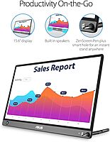 ASUS ZenScreen 15.6” 1080P Portable USB Monitor (MB16AHP) - Full HD, IPS, Eye Care, Micro HDMI, USB Type-C, Speakers