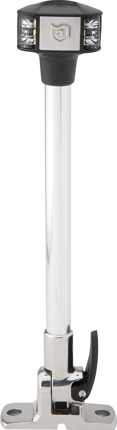 attwood 7812-S-7 Lightarmor Folding 12-Inch LED 3 Nautical Mile Masthead/Anchor Light, Silver