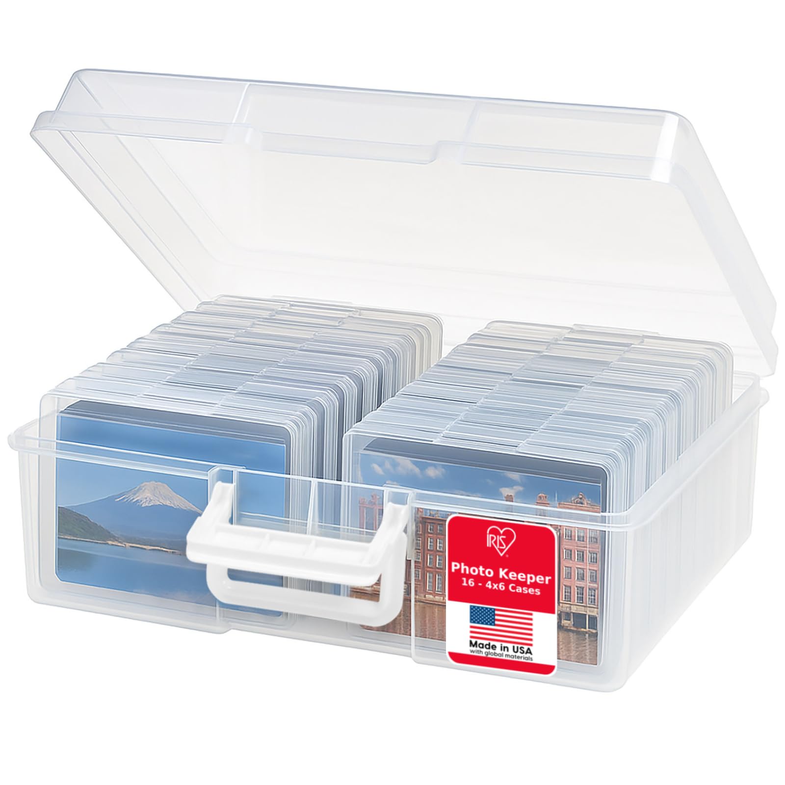 IRIS USA Photo & Craft Keeper with Removable 4" x 6" Inner Cases