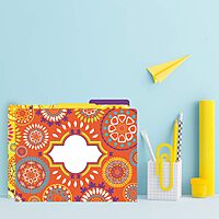 Barker Creek File Folders, Moroccan Design, Letter Size, Set of 12 12pt Cardstock