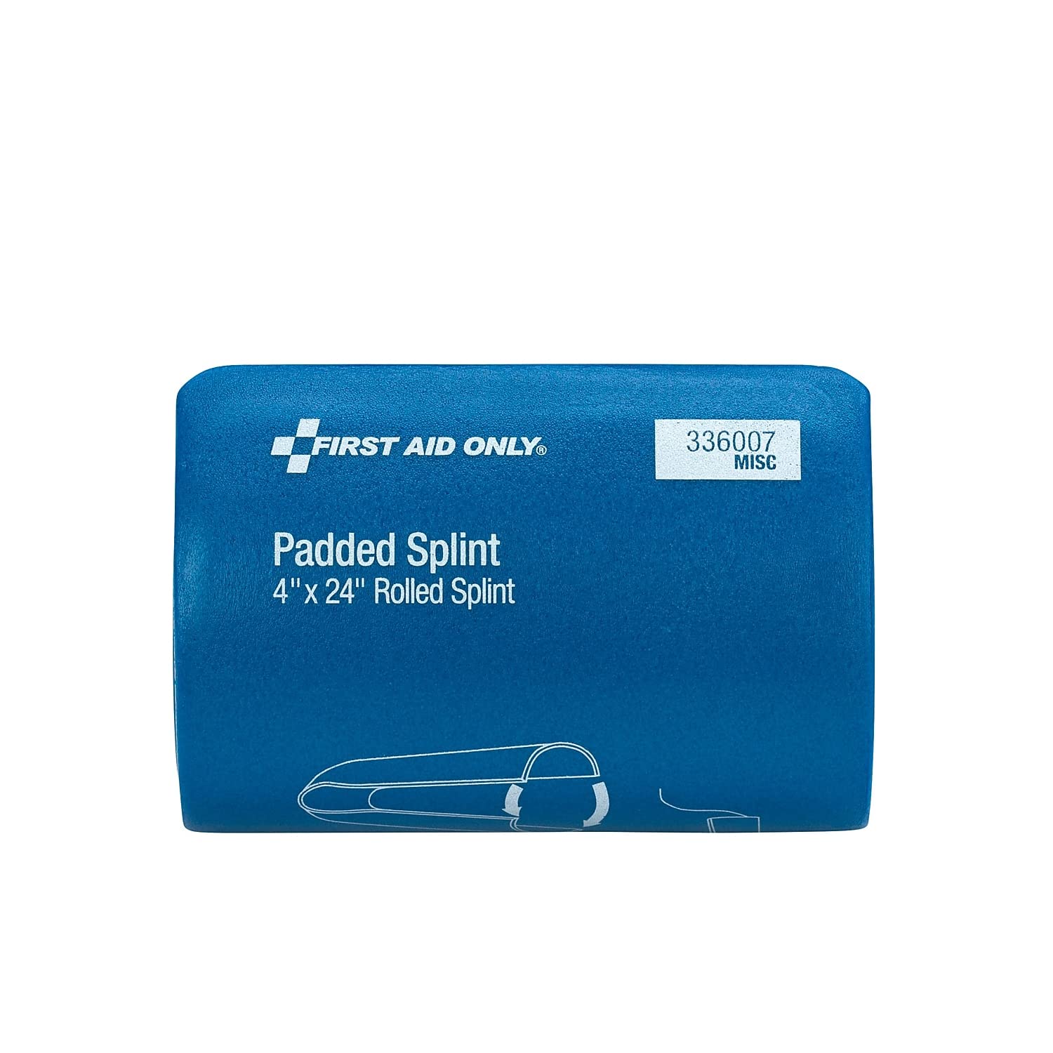 First Aid Only Padded Splint, 4 inches X 24 inches, Blue/White