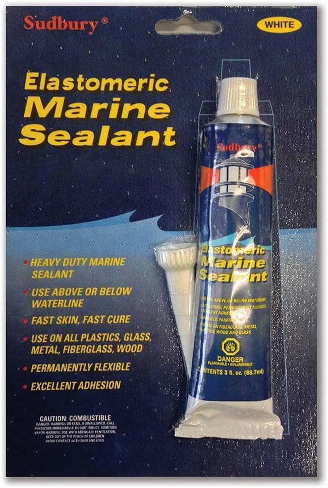 Sudbury 320 Elastomeric Marine Sealant, 3-Ounce, White