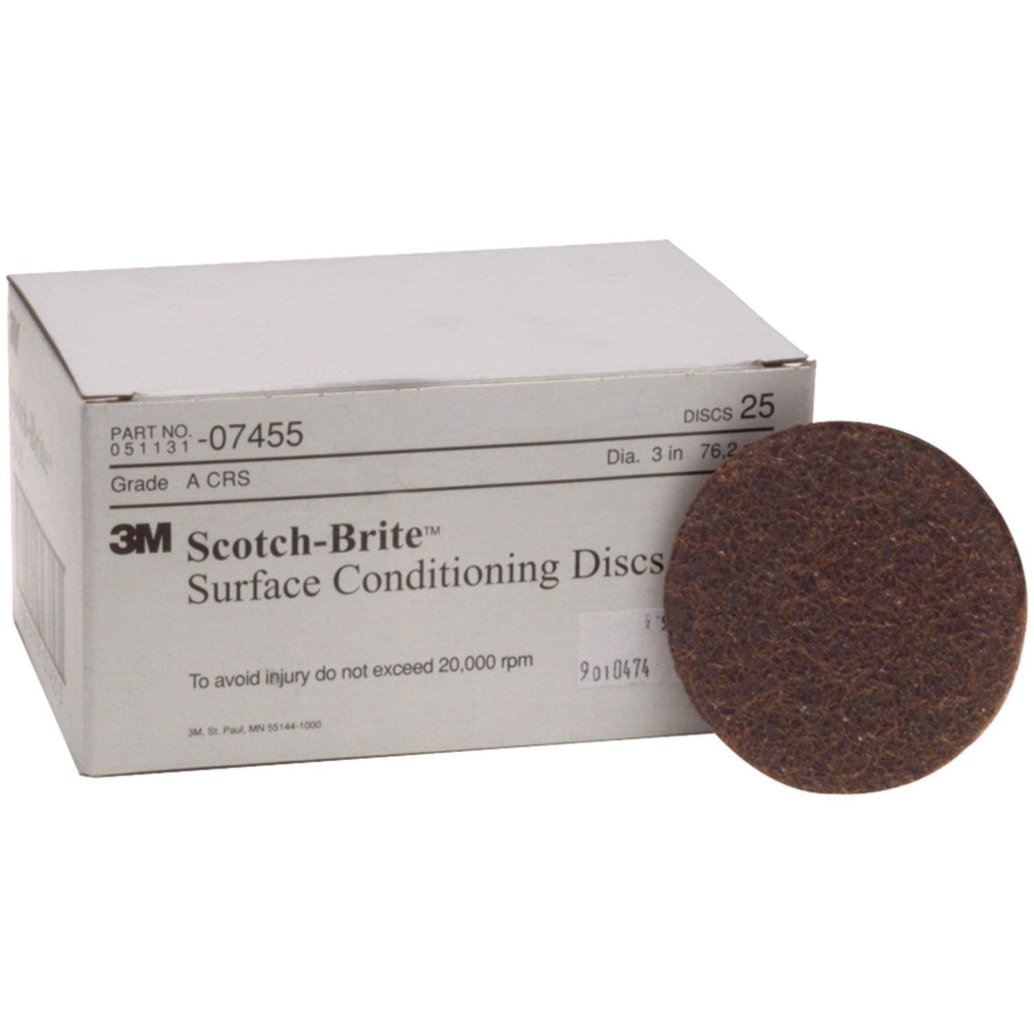 3M Scotch-Brite SC-DH Medium Grit, 2" x NH Aluminum Oxide Surface Conditioning Disc Maroon (50 Pack)
