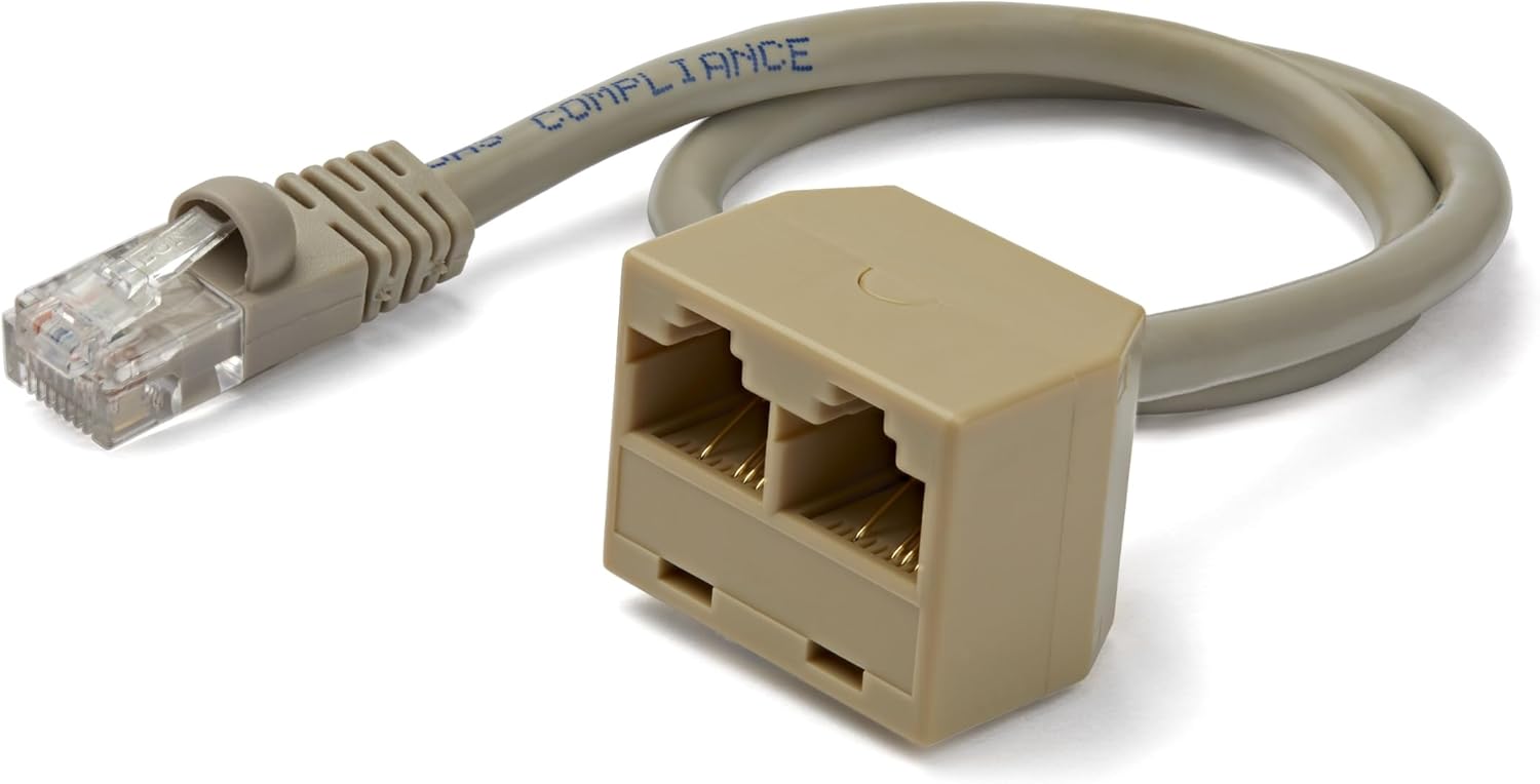 StarTech.com 2-to-1 RJ45 10/100 Mbps Splitter/Combiner - One Adapter Required at Each End of the Connection (RJ45SPLITTER)