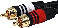 Monoprice Premium 3.5mm Stereo Male to 2 RCA Male Audio Cable, 22AWG Gold Plated