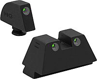 Meprolight Tru-Dot Tritium Suppressor Height Pistol Night Sights, Tritium Green Dot Front Sight, Set-Glock STD Frame Sup Height 8.89mm Rear-G/G