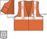 Ergodyne GloWear 8216BA ANSI High Visibility Breakaway Reflective Safety Vest with ID Badge Holder