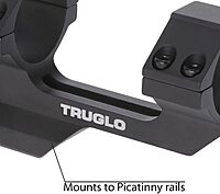 TRUGLO Tactical One-Piece Picatinny Style Scope Mount with Rings