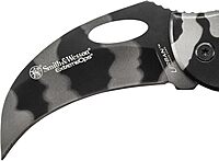 Smith & Wesson Extreme Ops CK32C 8in S.S. Karambit Folding Knife with 3in Hawkbill Blade and Stainless Steel Handle for Outdoor, Tactical, Survival and EDC