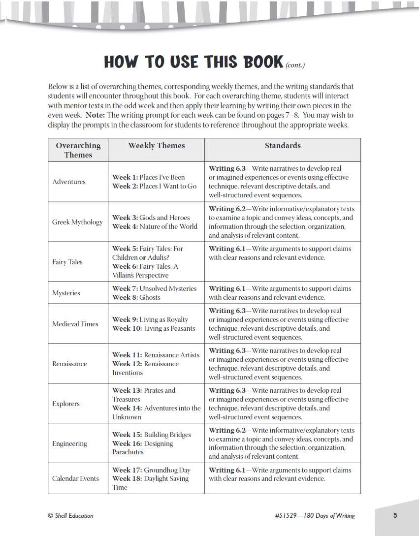 180 Days of Writing for Sixth Grade - An Easy-to-Use Sixth Grade Writing Workbook to Practice and Improve Writing Skills