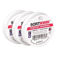 Lee Sortkwik Fingertip Moistener, 50% Recycled, 0.38 oz, Pink, Pack of 3