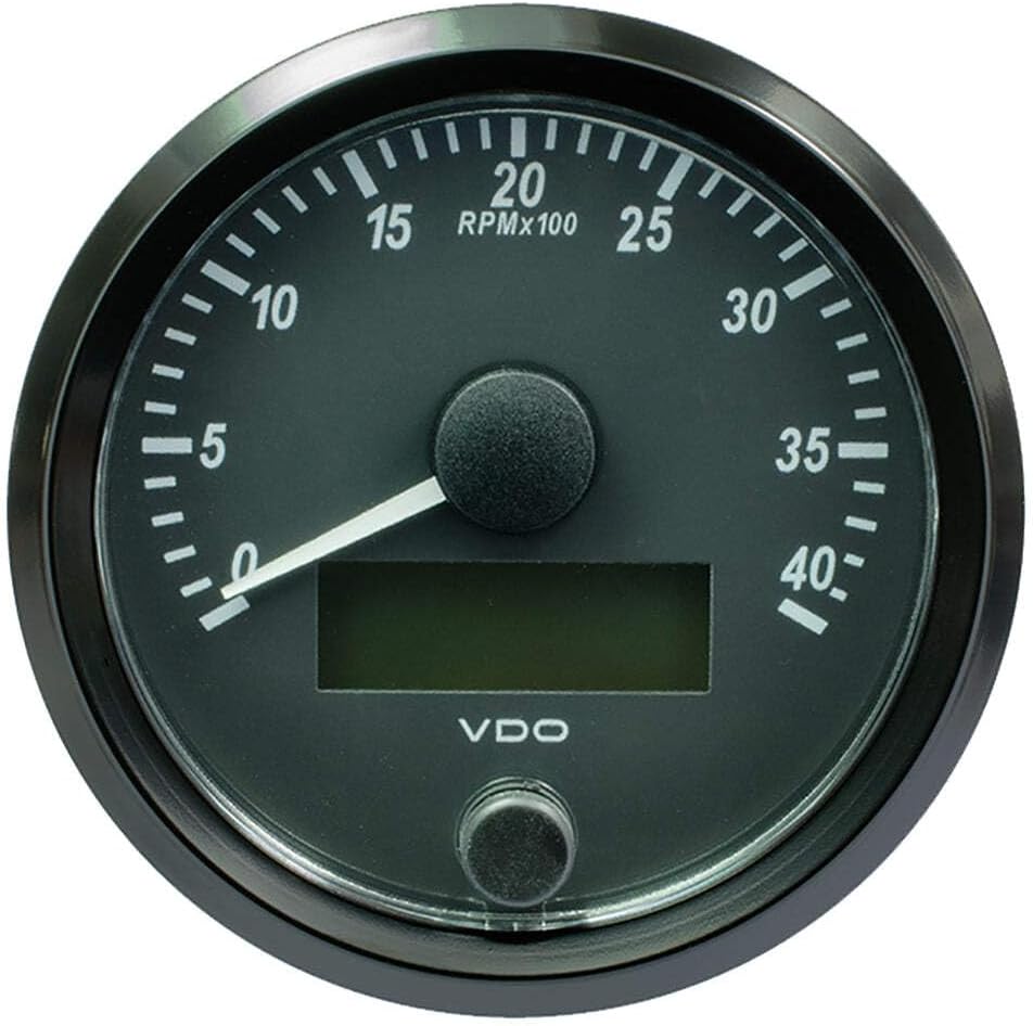 VDO SingleViu 80mm (3-1/8") Tachometer - 4,000 RPM