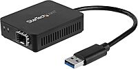 StarTech.com USB to Fiber Optic Converter - Open SFP - 1000BASE-SX/LX - Windows/Mac/Linux - USB 3.0 Ethernet Adapter