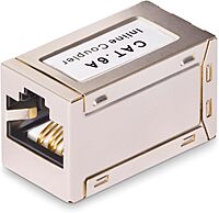 StarTech.com Shielded RJ45 Coupler, Inline Cat6a Coupler, Female to Female (F/F) T568B Pinout