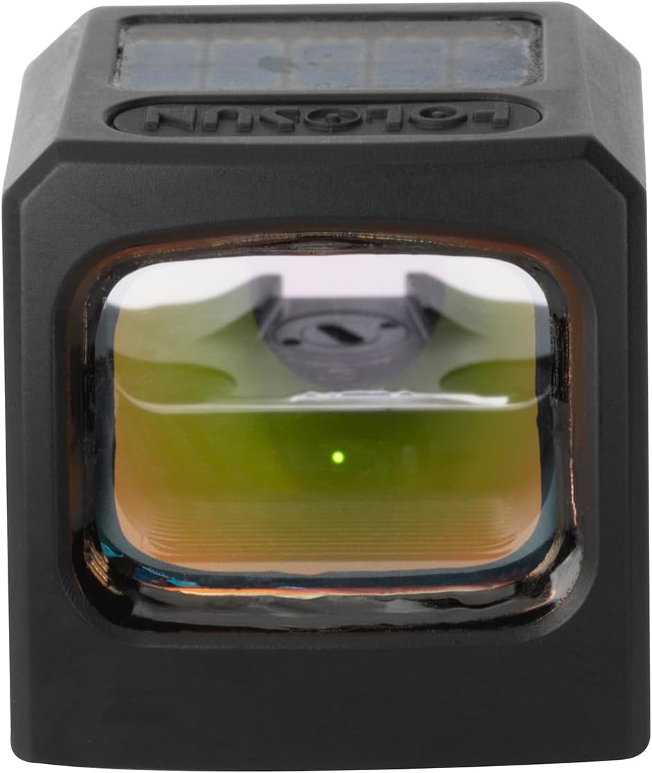 HOLOSUN Green Multi-Reticle, Enclosed, Aluminum, Solar Charging K Compact Pistol Cut (SCS-Carry-GR)