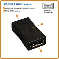 Eaton Tripp Lite Series Compact DisplayPort Gender Changer/Coupler DisplayPort DP F/F - P168-000