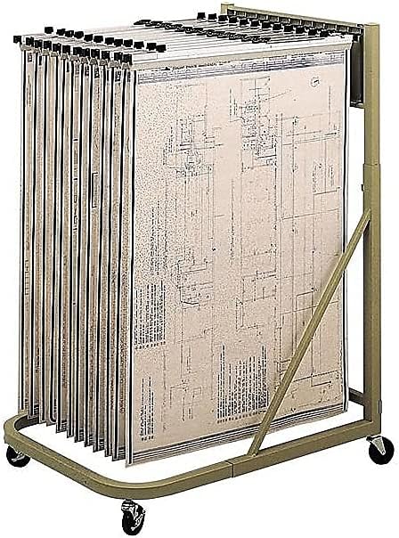 Safco 5026 Mobile Stand, Store Large Documents, Plans, Blueprints, CAD Drawings and More, 4 Rolling Caster Wheels