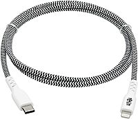 Tripp Lite Apple MFI Certified Cable, Lightning to USB-C Sync Charge Cord, Heavy-Duty Aramid Fiber, 3 ft. (M102-003-HD)