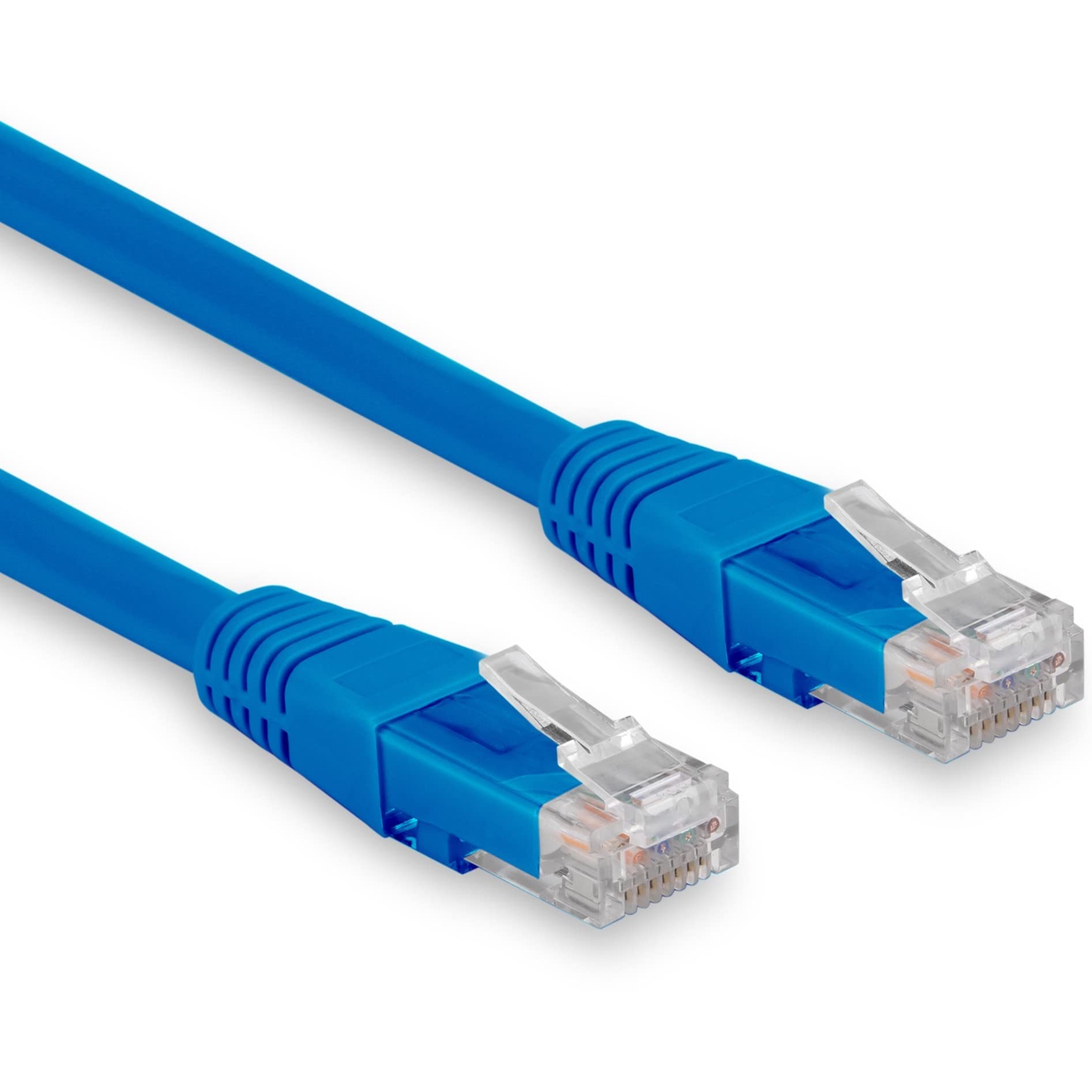 Rocstor Y10C329-BL 3ft Cat6 Blue Ethernet Molded Cable - 100% Copper, UL Rated