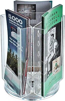 Azar Displays Revolving Acrylic Brochure Holder