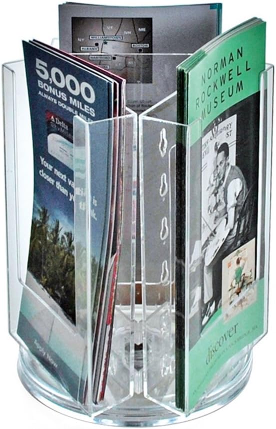 Azar Displays Revolving Acrylic Brochure Holder