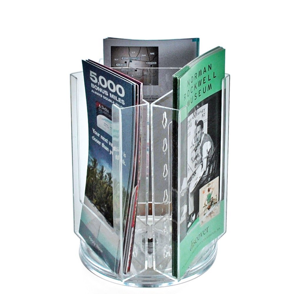 Azar Displays Revolving Acrylic Brochure Holder