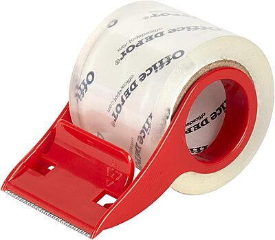 Office Depot® Brand Moving & Storage Packing Tape With Dispenser, 1.89" x 26.64 Yd, Crystal Clear