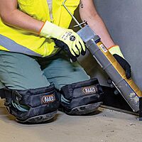 Klein Tools 60344 Knee Pads, Hinged Gel Knee Pads with Slip Resistant Rubber Caps, Quick-Release Clips and Adjustable Straps