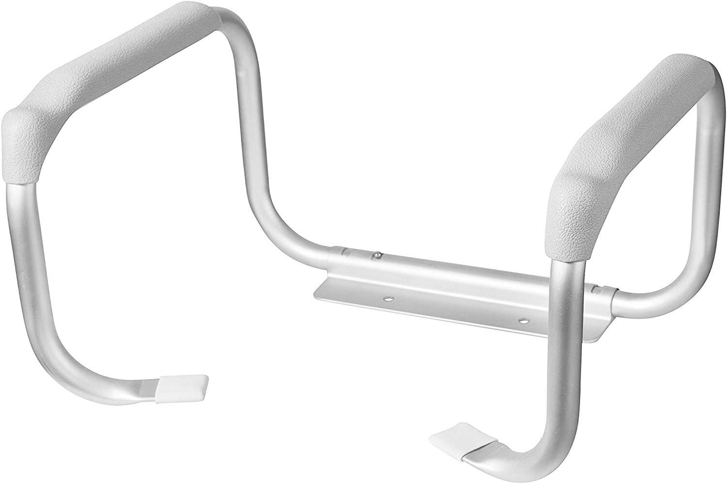 DMI Toilet Safety Rails Toilet Handles for The Elderly Toilet Safety Handrails Frame Easy Assembly with no Tools, White