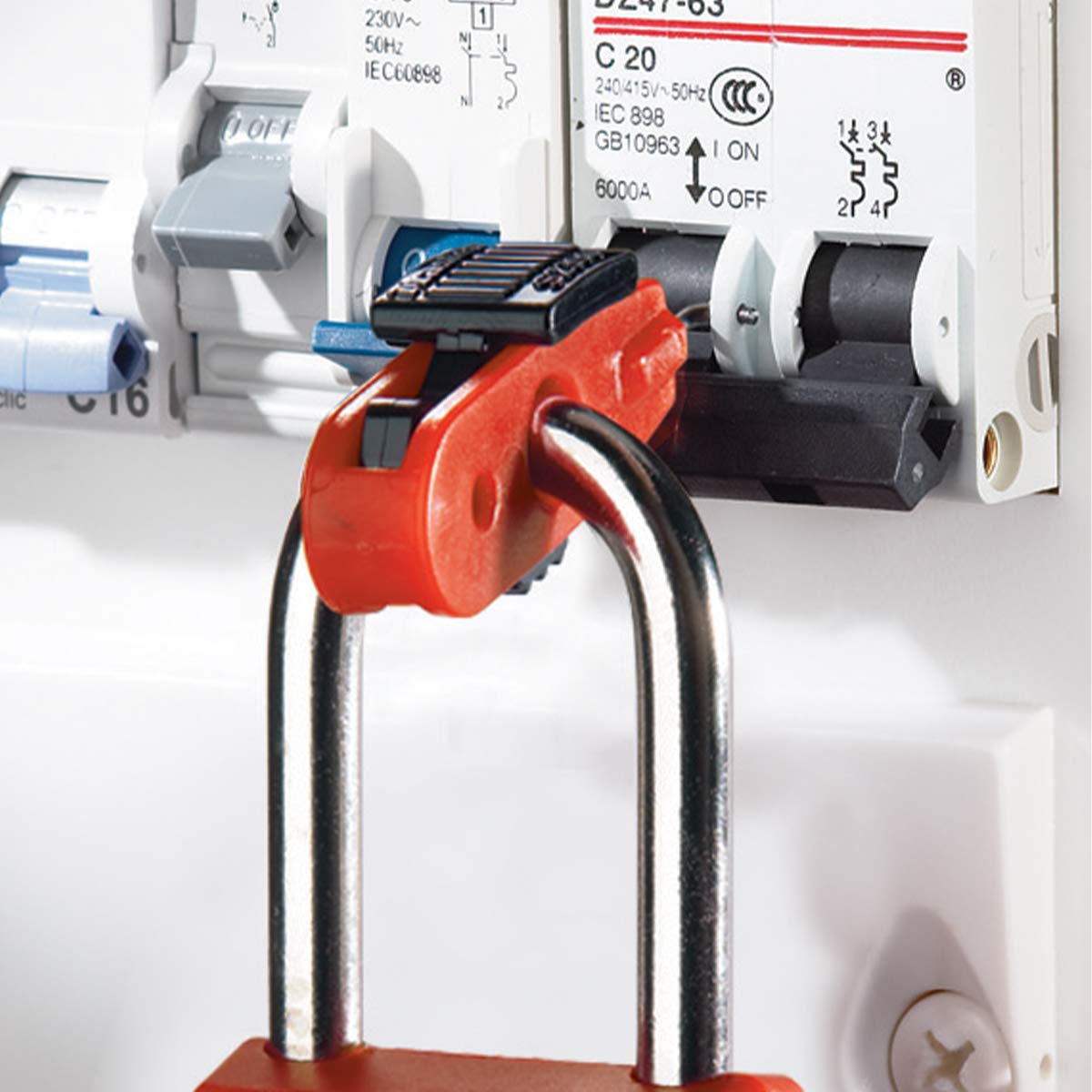 Master Lock S2390 Lockout Tagout Miniature Circuit Breaker Lockout Standard Toggles