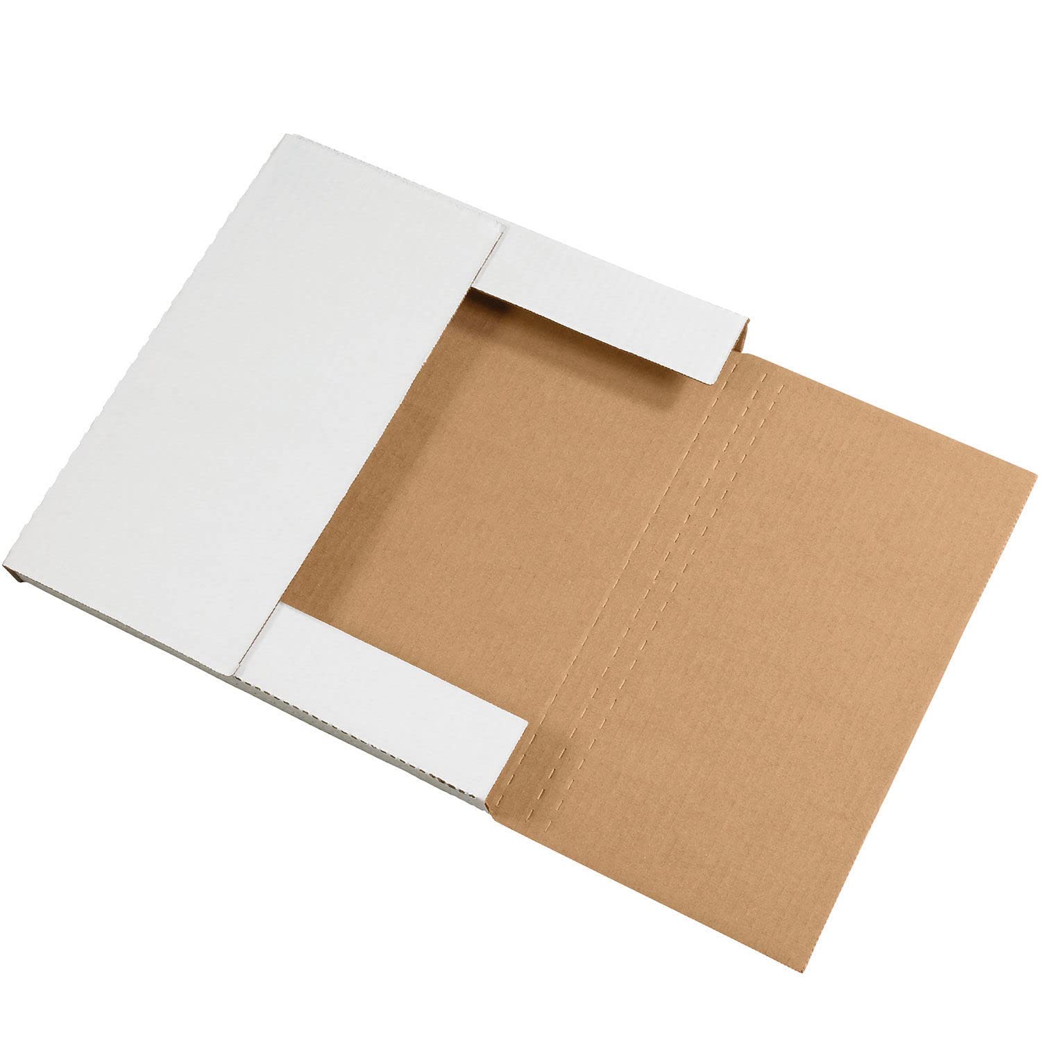24"x24"x2" Easy-Fold Mailers, 200 lb. Test/ECT-32-B White, 20 Pack