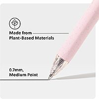 U Brands U-Eco Recycled Gel Click Pens, Set of 12, Pastel Speckle, Medium (0.7 mm) Point, Black Ink 12 Count (Pack of 1)