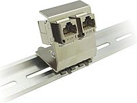 Tripp Lite 2-Port Metal DIN-Rail Mounting Module for Snap-in Keystone Jacks
