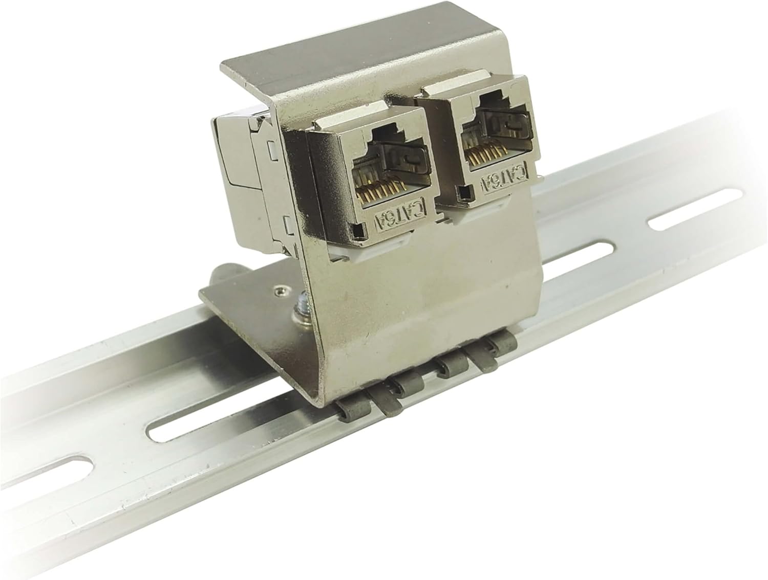 Tripp Lite 2-Port Metal DIN-Rail Mounting Module for Snap-in Keystone Jacks