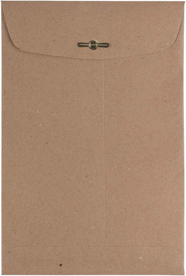 JAM PAPER 6 x 9 Open-End Catalog Envelopes with Clasp Closure