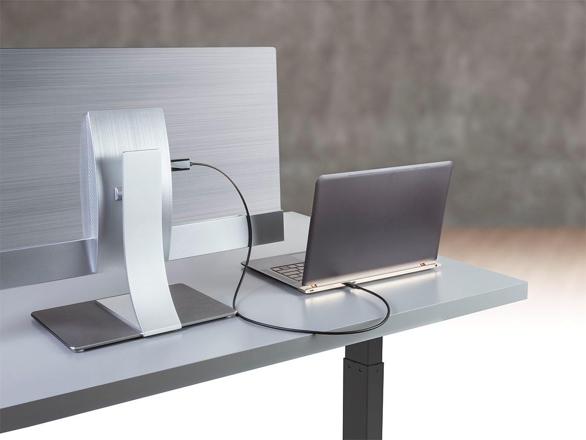 Monoprice USB C to HDMI 3.1 Cable - 5Gbps, 4K@30Hz, Type C, Mirror or Expand You PC Display, 3 Feet, Black