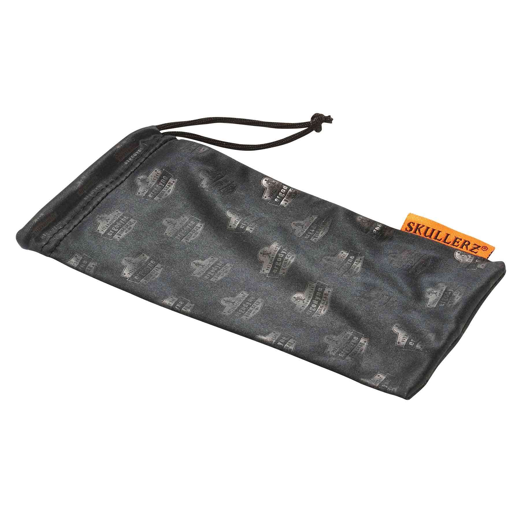 Ergodyne Skullerz 3218 Microfiber Cleaning Bags, Black - Pack of 12