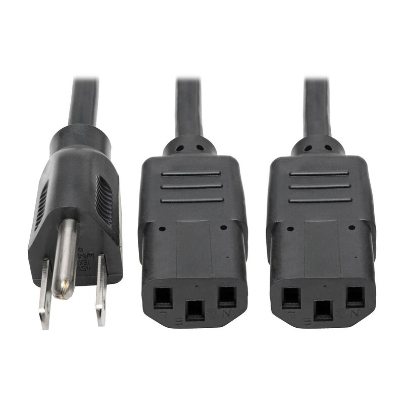 TRIPP LITE Computer Power Cord NEMA 5-15P to IEC-320-C13