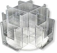 Azar Displays 252805 8-Pocket Tri-Fold Brochure Counter Display Revolves on a 9" Base