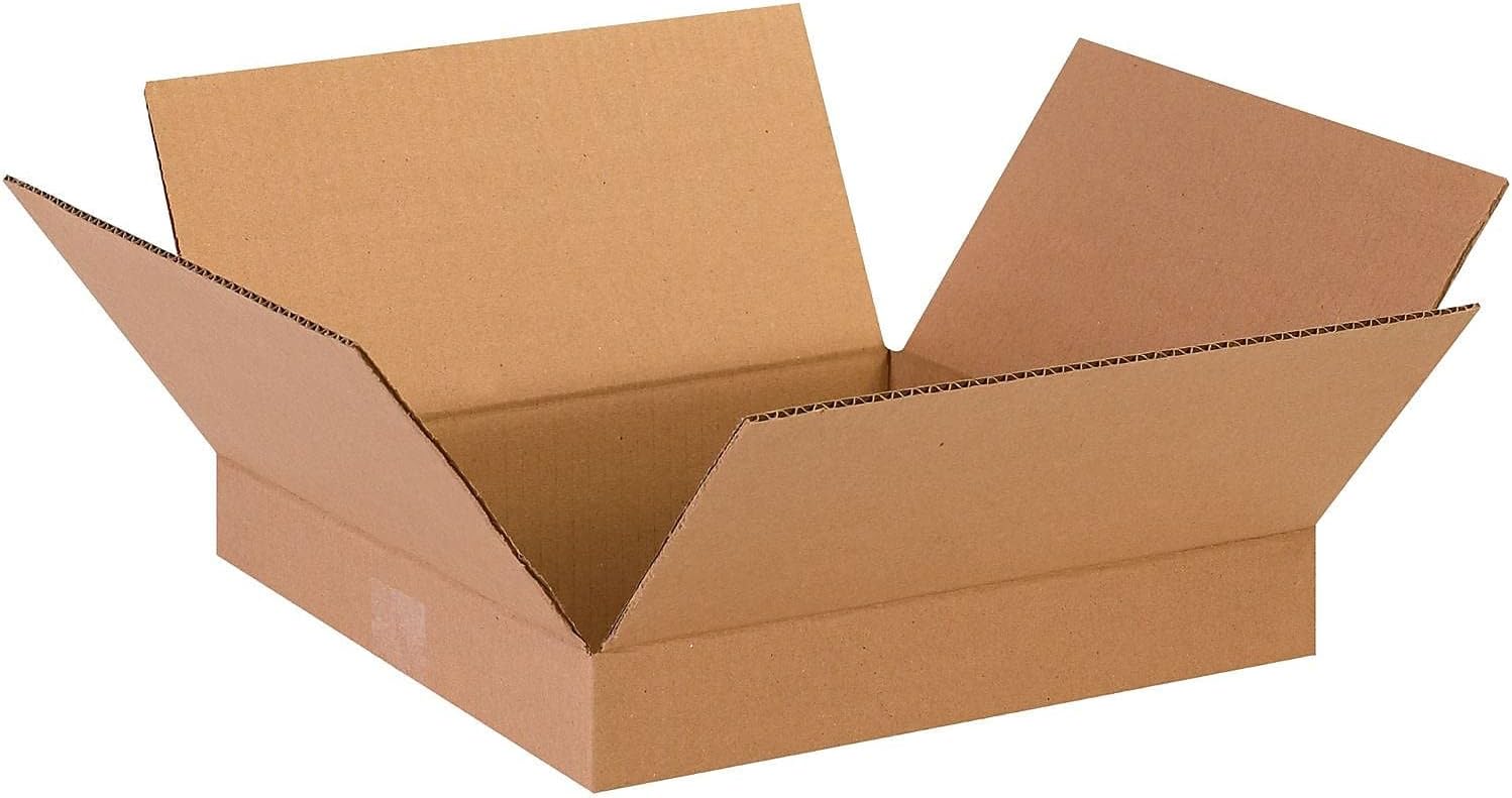 SI Products 13-Inch x 13-Inch x 2-Inch Shipping Box, 200#/ECT, 25/Bundle (13132)