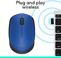 Logitech M170 Wireless Mouse for PC, Mac, Laptop, 2.4 GHz with USB Mini Receiver - Battery Life, Ambidextrous