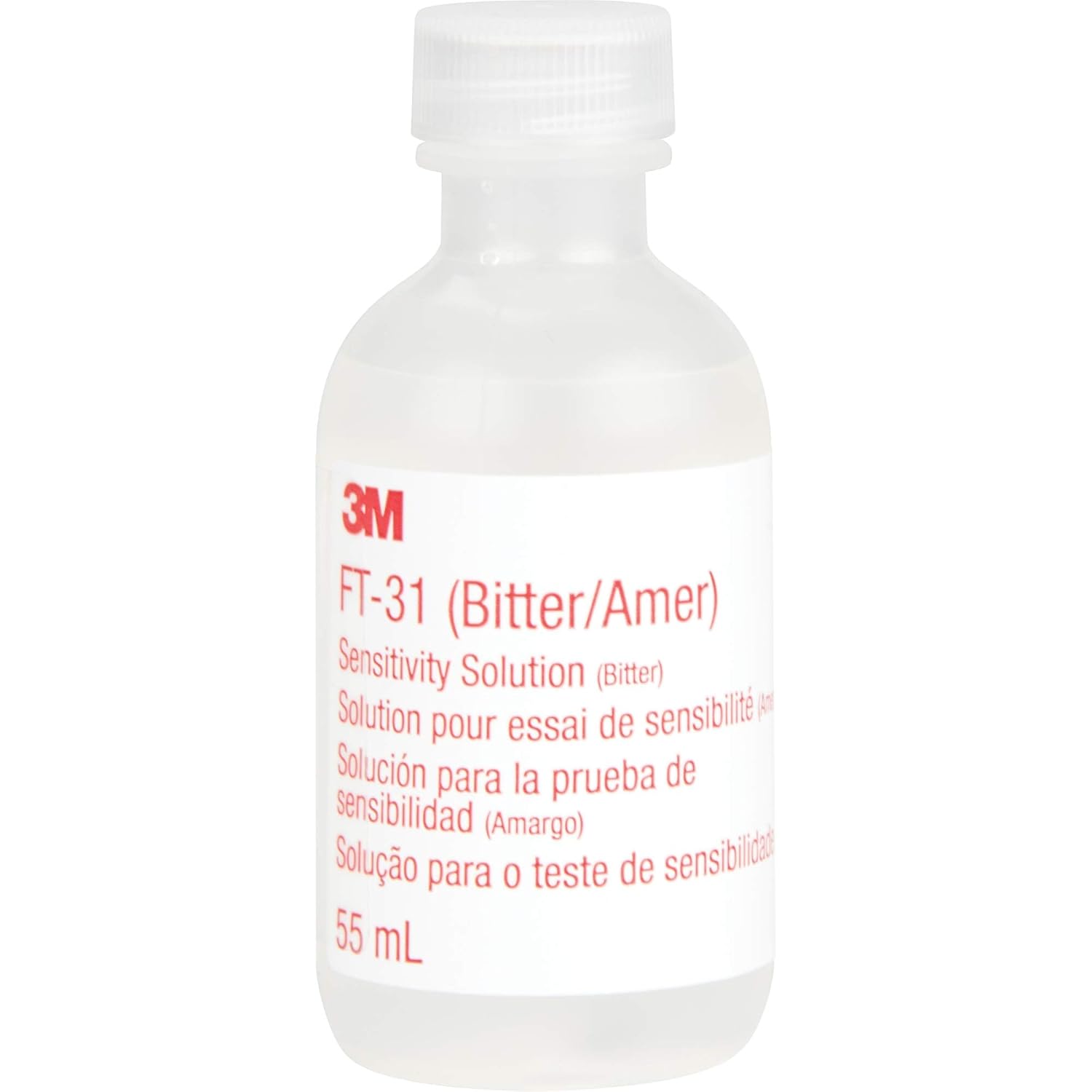 3M FT-31 Replacement Sensitivity Solution for Respirator Qualitative Fit Test Kit, Bitter – 55 mL Bottle