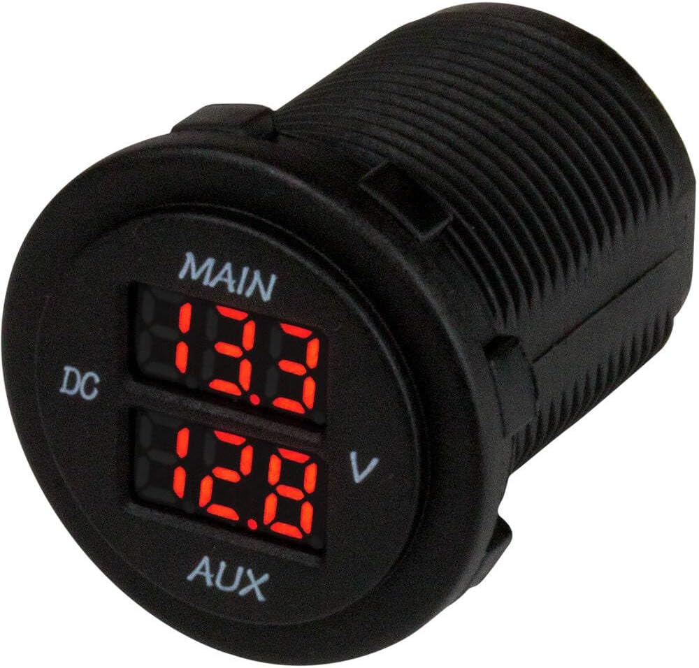 Sea-Dog Round Voltage Meter 5V-15VDC w/Rainbow Dial