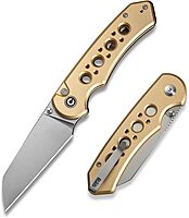 CIVIVI Pragma Prime Pocket Knife for EDC, 3.49" Wharncliffe Blade, Aluminum Handle, Reversible Clip