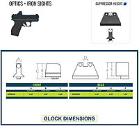 NIGHT FISION Suppressor-Height Tritium Night Sight Set for Glock