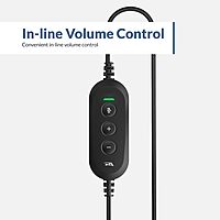 Cyber Acoustics Stereo USB Headset (AC-5008A), in-line Controls for Volume & Mic Mute, Adjustable Mic Boom for PC & Mac, Perfect for Classroom or Home USB-A